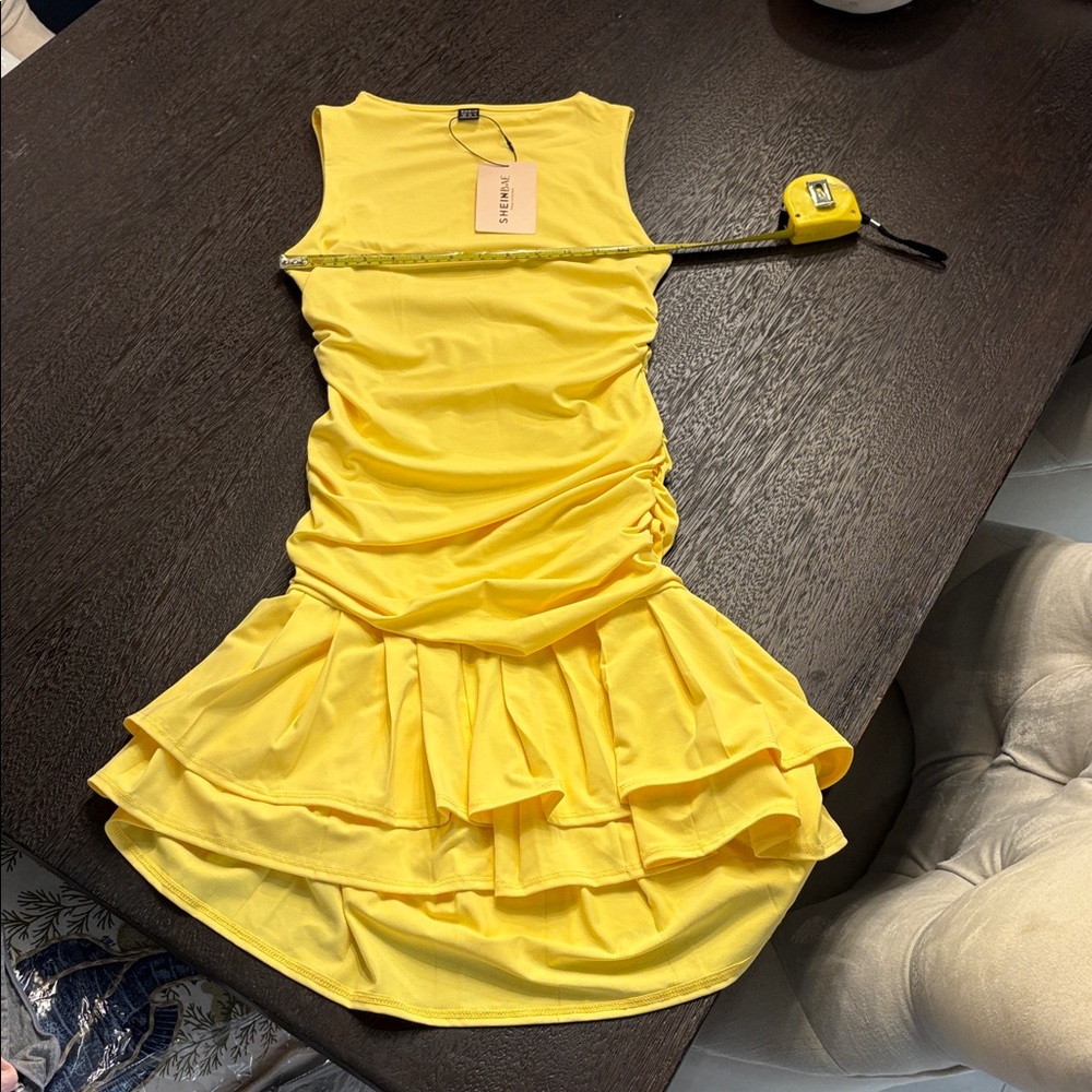 SHEIN Vibrant Yellow xs dress